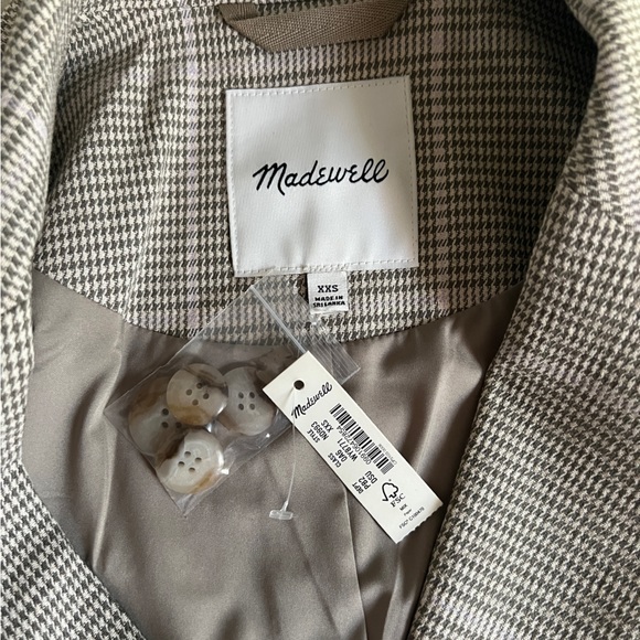 [NWT] Madewell Dorset Blazer in Windowpane (XXS) - Picture 7 of 10